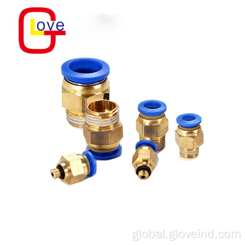  Pneumatic Quick Connector PC straight connector thread pneumatic pipe fitting Manufactory